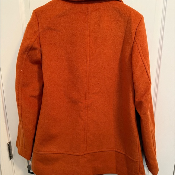 Kenneth Cole Women’s Orange Double Breast Peacoat with Notch Collar - Size XS - Picture 6 of 11
